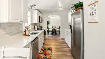 Microwave, oven, stovetop, dishwasher