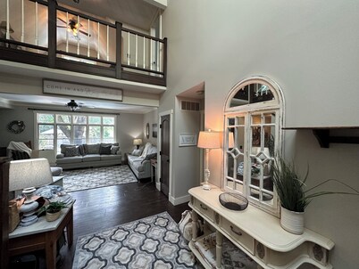 Pool is open & heated, Large areas, 20’x40’ pool, Hot Tub, Fireplace, game room