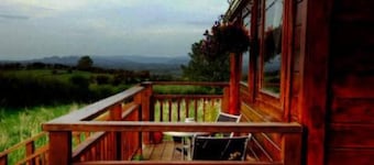 Small, cozy twin room cabin with en-suite