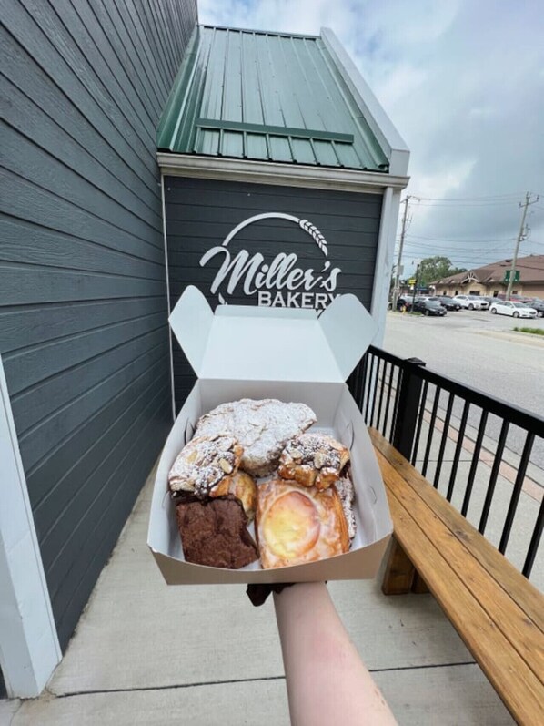 Fresh pastries await at Miller's Bakery.