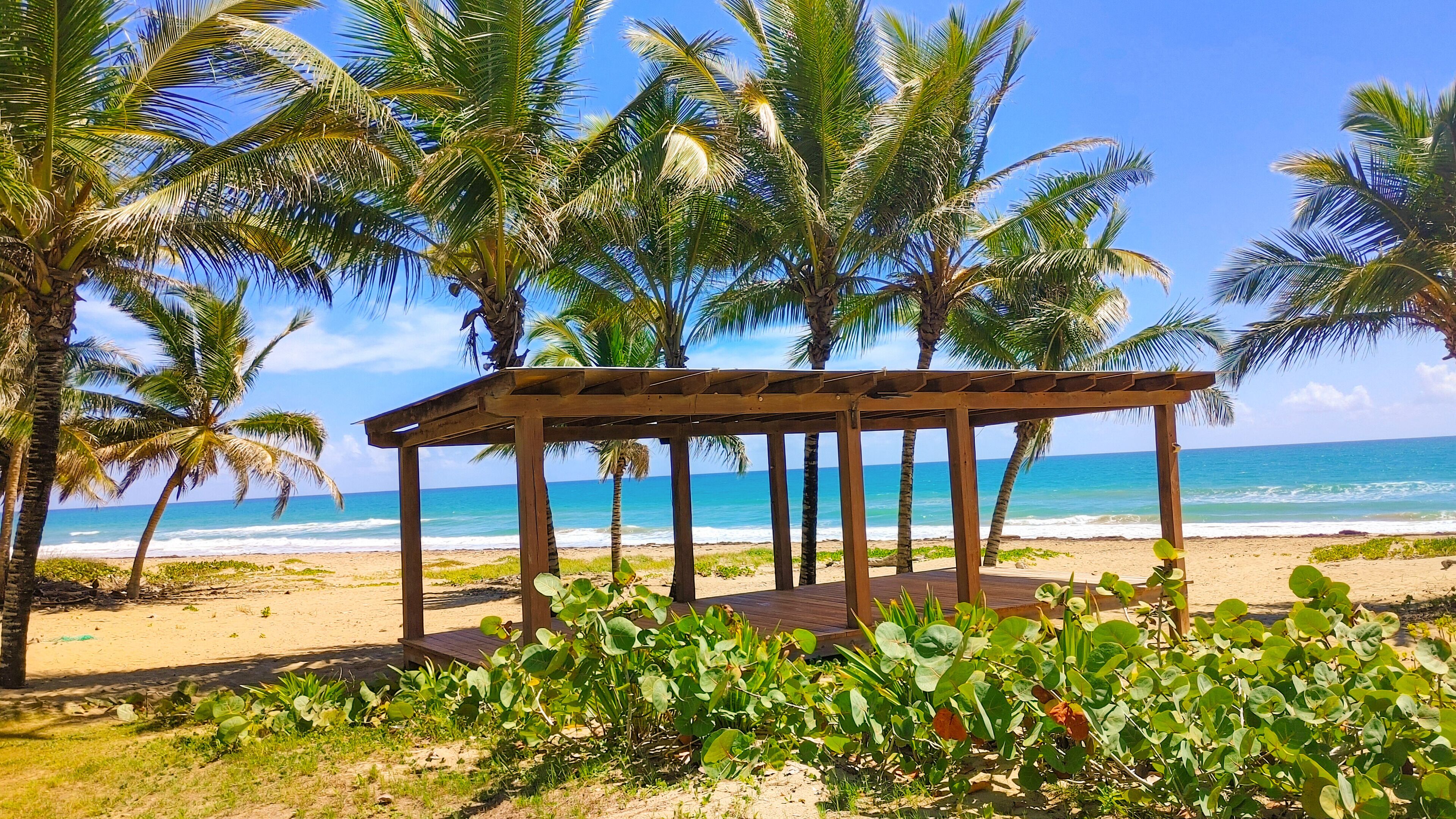 On the beach, beach towels