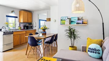 Family Cottage, Kitchen, Ocean View | Private kitchen | Microwave, coffee/tea maker, eco-friendly cleaning products, freezer