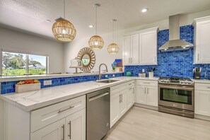 Fridge, stovetop, dishwasher, coffee/tea maker - Sebring Serenity: Waterfront Retreat w/ Boat Dock! (Sebring)