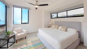 2 chambres, coffre-fort, fer et planche à repasser