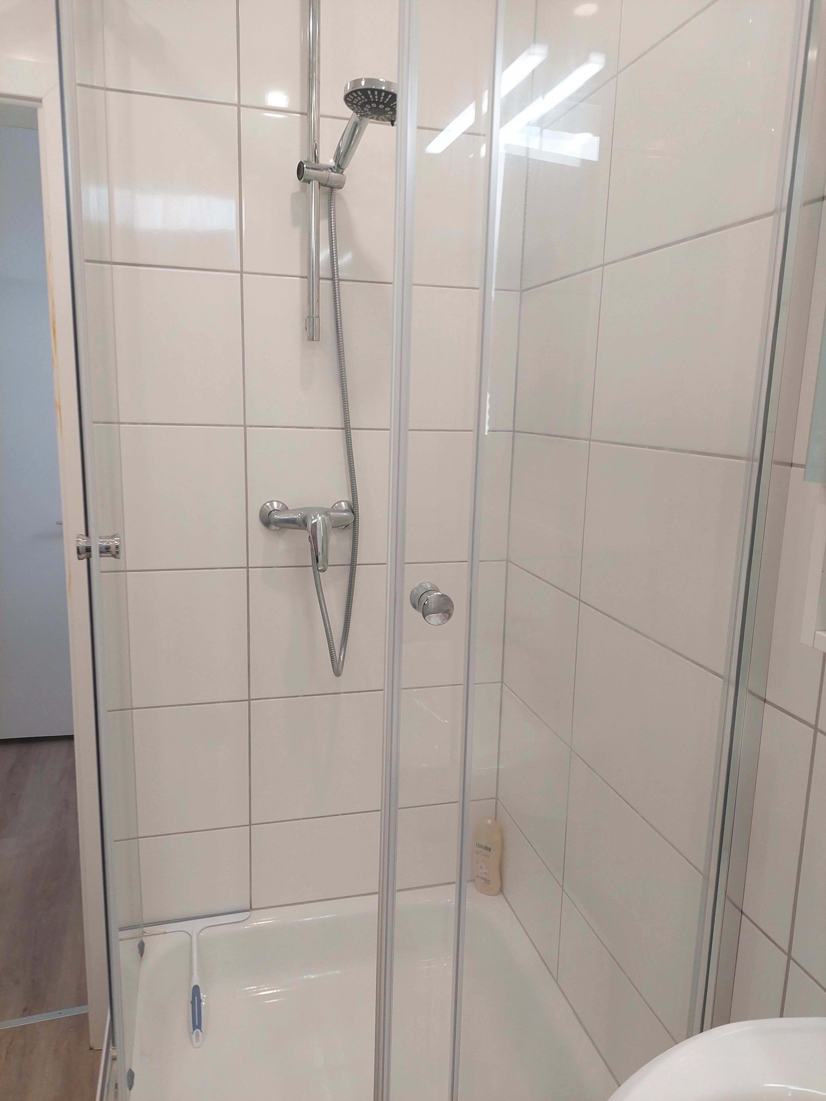 Ducha, secador de pelo, toallas