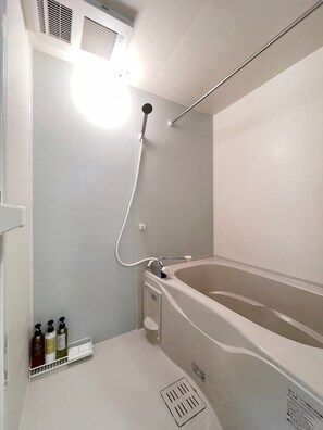 Badewanne, Haartrockner, Handtücher