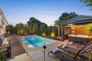 A heated pool