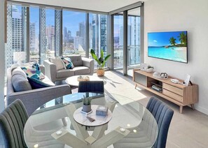 Smart-tv och en stereo