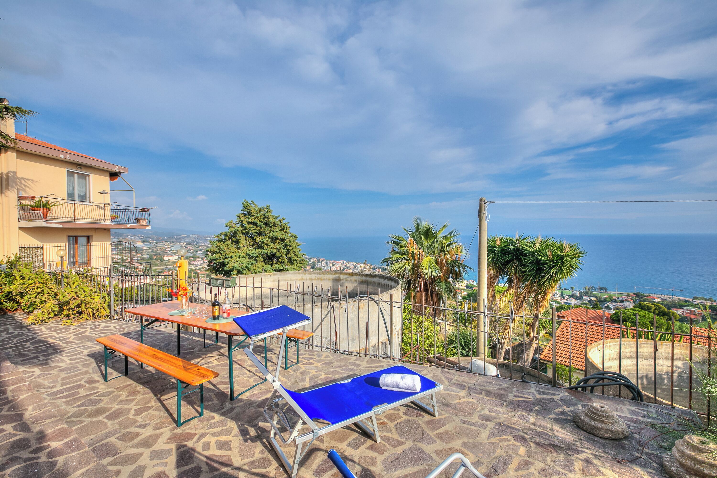 Family Apartment, Multiple Bedrooms, 2 Bathrooms (Palms Villa - Sea View) | Outdoor dining