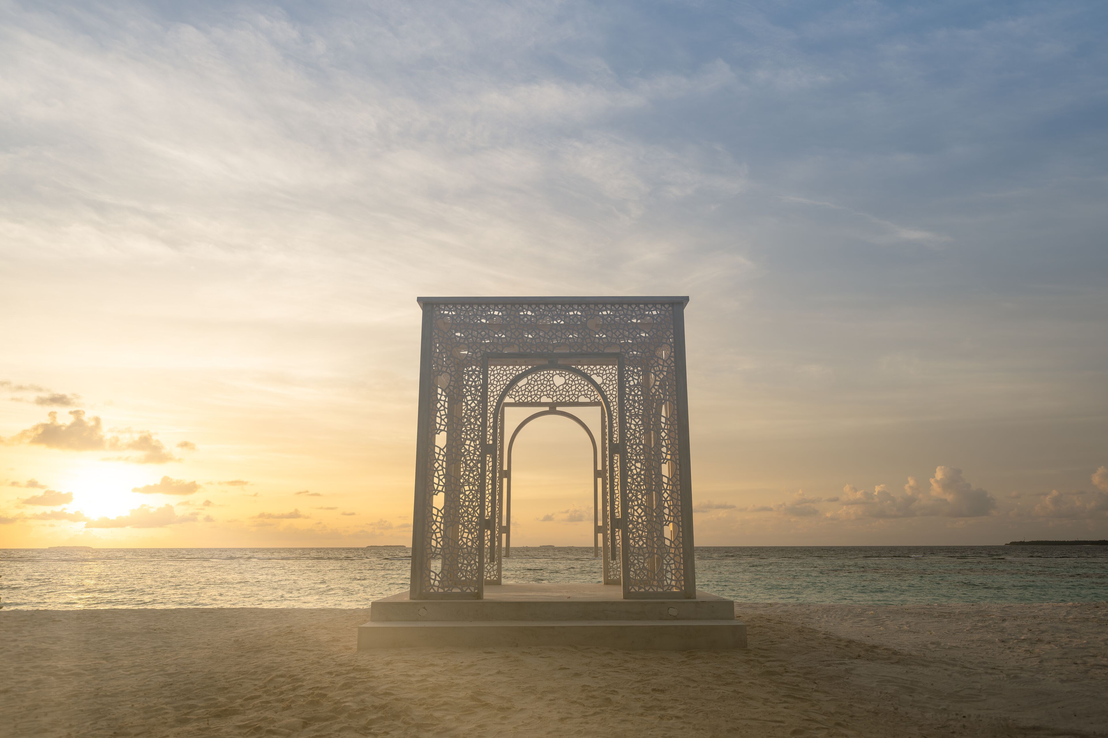 Outdoor wedding area