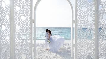 Outdoor wedding area