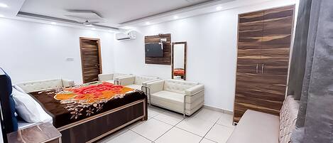 Phòng đôi Deluxe | Bộ trải giường bằng vải cotton Ai Cập, bộ đồ giường cao cấp