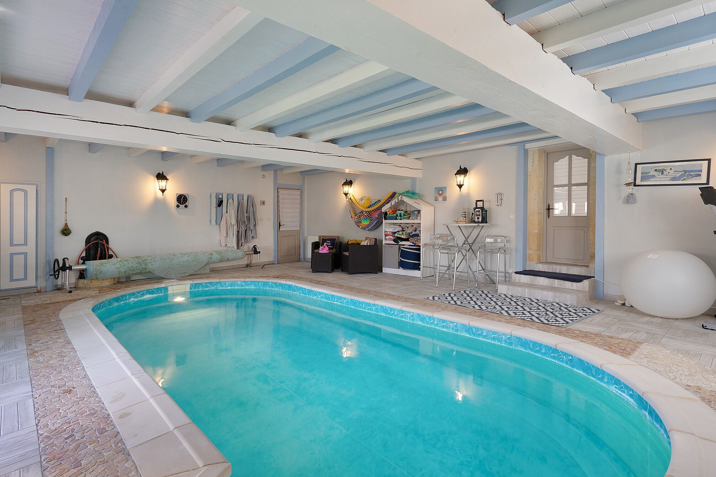 Indoor pool, a heated pool