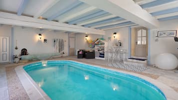 Indoor pool, a heated pool