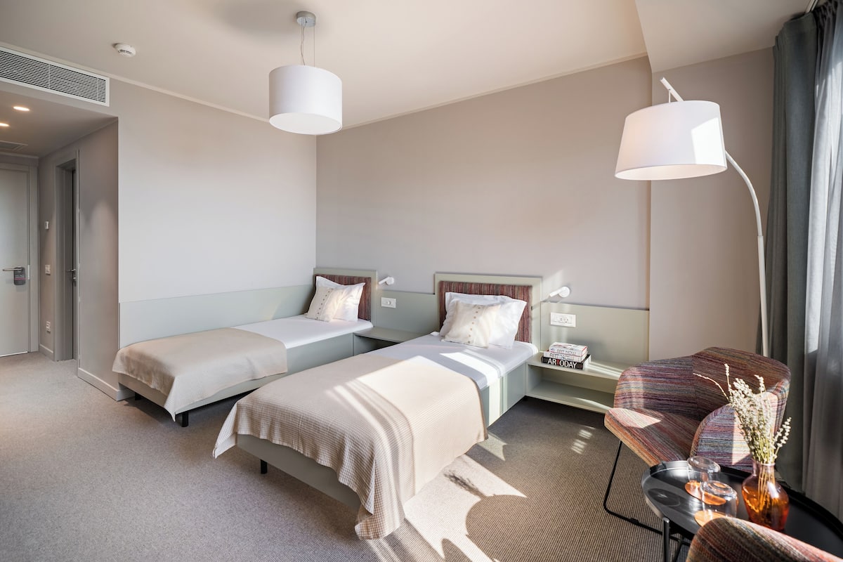 Deluxe Twin Room | 1 bedroom, premium bedding, pillow-top beds, minibar