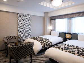 豪華雙床房, 非吸煙房 | 書桌、筆電工作空間、遮光布/窗簾、隔音