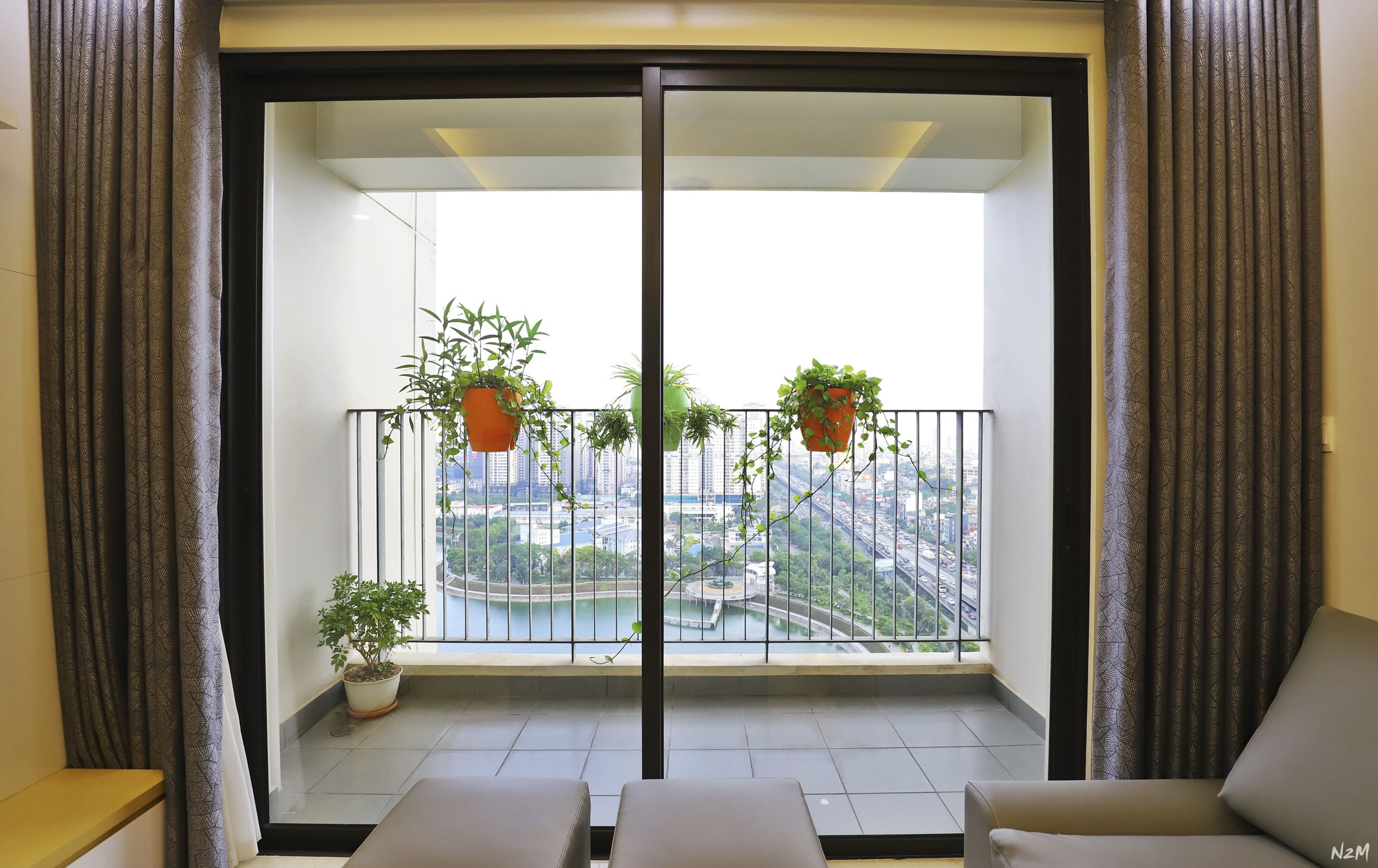 Căn hộ Cao cấp, 1 phòng ngủ, quang cảnh thành phố | Ban công