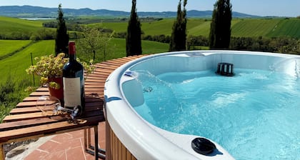 Beautiful Tuscan Villa surrounded by greenery between sea and hills