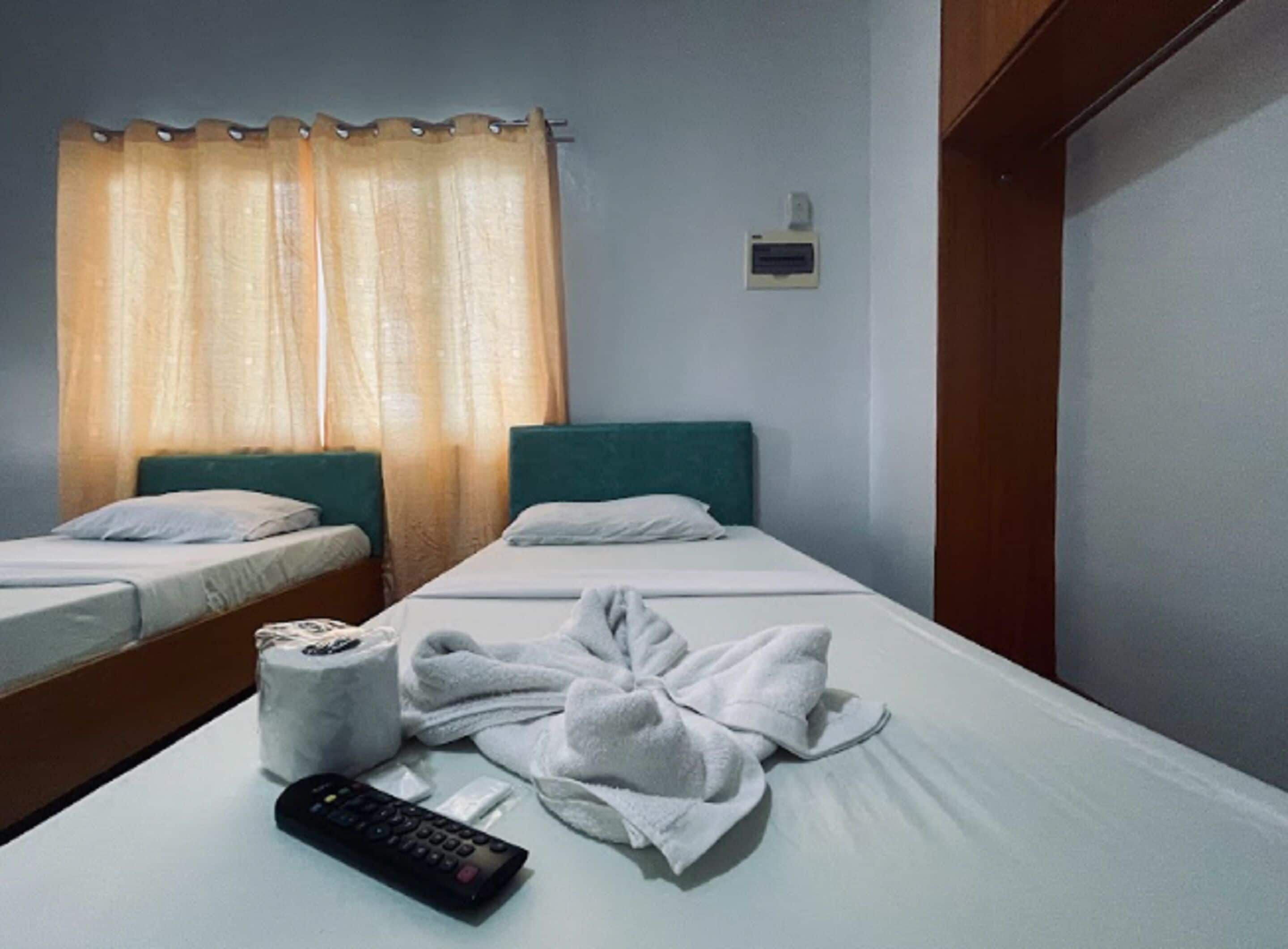 Desk, bed sheets