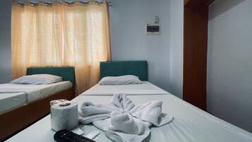 Desk, bed sheets