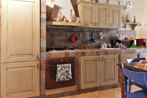 Microwave, oven, stovetop, cookware/dishes/utensils