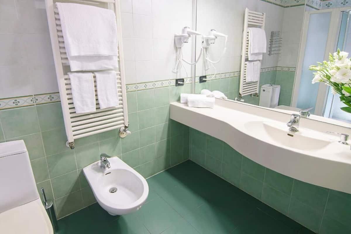 Bathroom | Hair dryer, bidet, towels