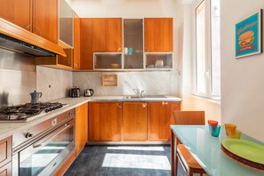 Fridge, oven, stovetop, dishwasher