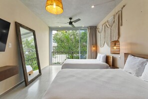 Desk, iron/ironing board, travel crib, free WiFi