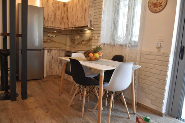 Apartment | Private kitchen | Full-sized fridge, oven, electric kettle, toaster - Amazing Traditional Stone house Skiathos (Skiathos)