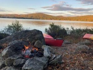 Fireplace - LOG CABIN IN LUCERNE DEDHAM MAY! (Dedham)