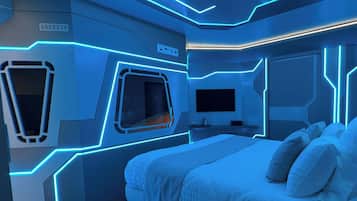 Kamar Desain, Bebas Asap Rokok, hot tub | 1 kamar tidur, isi minibar gratis, brankas, dan didekorasi berbeda-beda