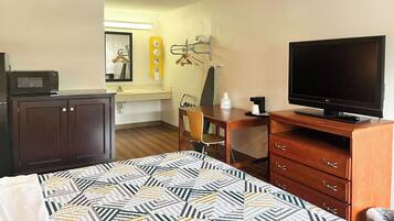 Blackout drapes, free WiFi, bed sheets