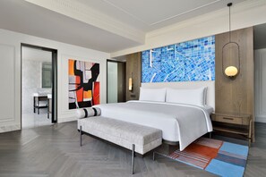 Suíte presidencial, 1 cama King | Roupas de cama premium, edredons de pluma, frigobar, cofres nos quartos