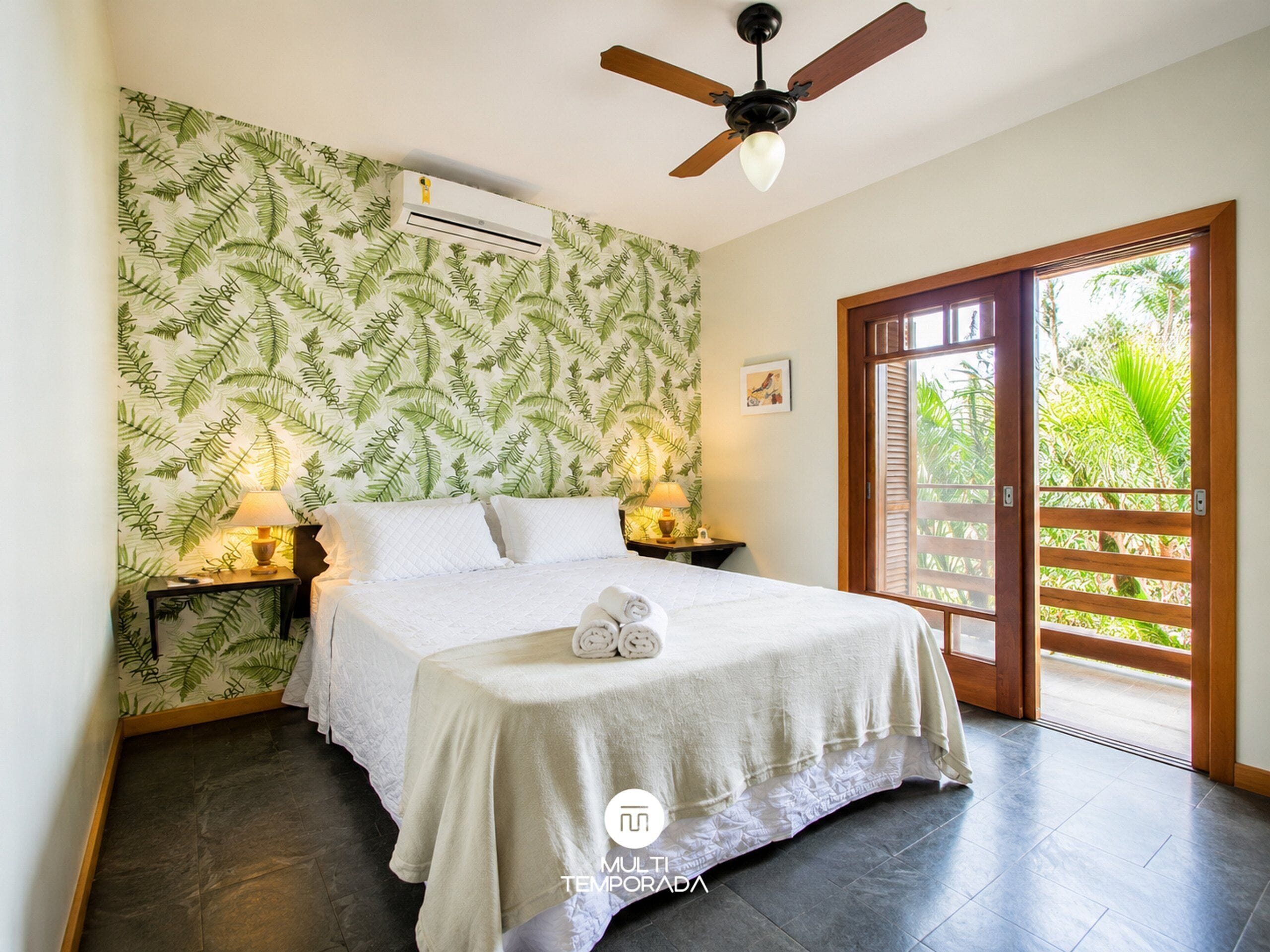S4 - Suíte Morro das Pedras - Bollte Praia Boutique Pousada - Campeche | 埃及棉床單、高級寢具、迷你吧、獨特裝潢