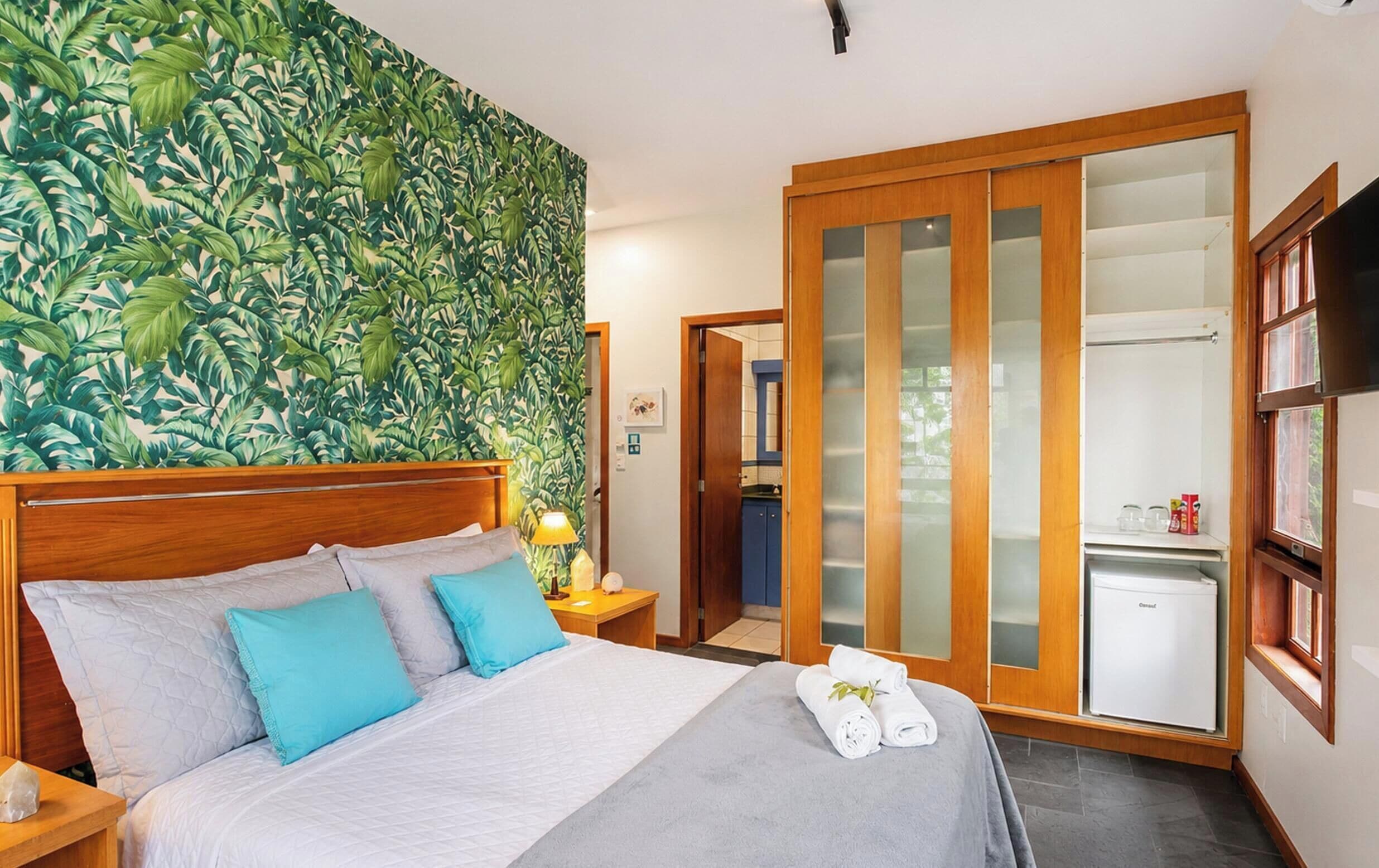 S6 - Suíte Praia da Armação - Bollte Praia Boutique Pousada - Campeche | Sábanas de algodón egipcio, ropa de cama de alta calidad y minibar 