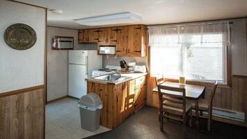 Fridge, microwave, toaster