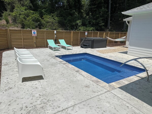 A heated pool
