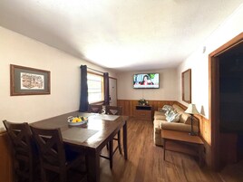 Room #7 | Living area | 60-inch flat-screen TV with cable channels, Smart TV, DVD player