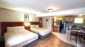 Pillow-top beds, blackout curtains, free WiFi, bed sheets