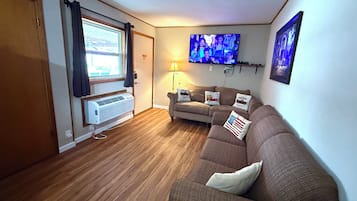 Room #8 | Pillowtop beds, blackout drapes, free WiFi, bed sheets