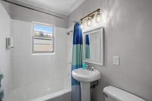 Hair dryer, towels