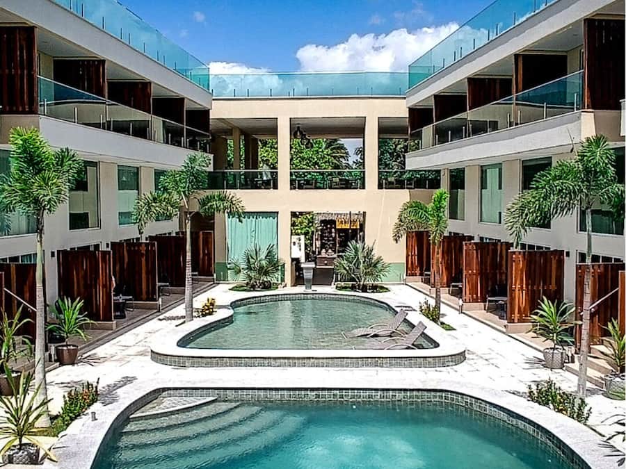 2 outdoor pools, open 10:00 AM to 10:00 PM, pool loungers