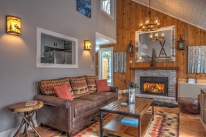 Smart TV, fireplace, video games, table football