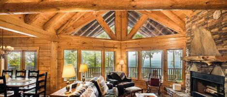 Smart TV, fireplace, video games, offices