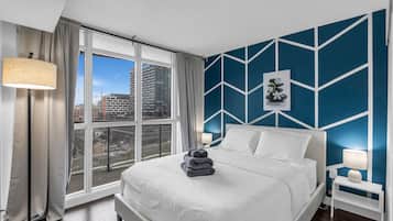 Premium bedding, down comforters, Select Comfort beds