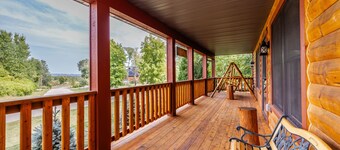 Elina’s  Log Cabin, new on the market, steps from Devil’s Lake State Park.
