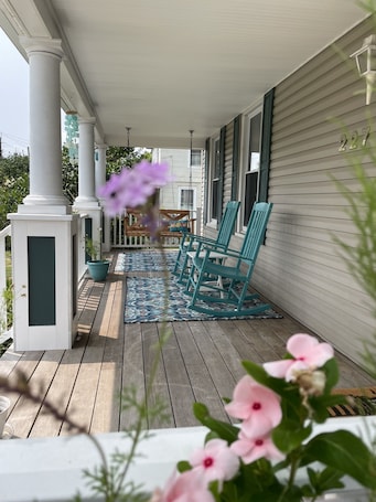 Terrace/patio. Private Lighthouse Beach Studio w bath close LBI Long Beach Island West Creek