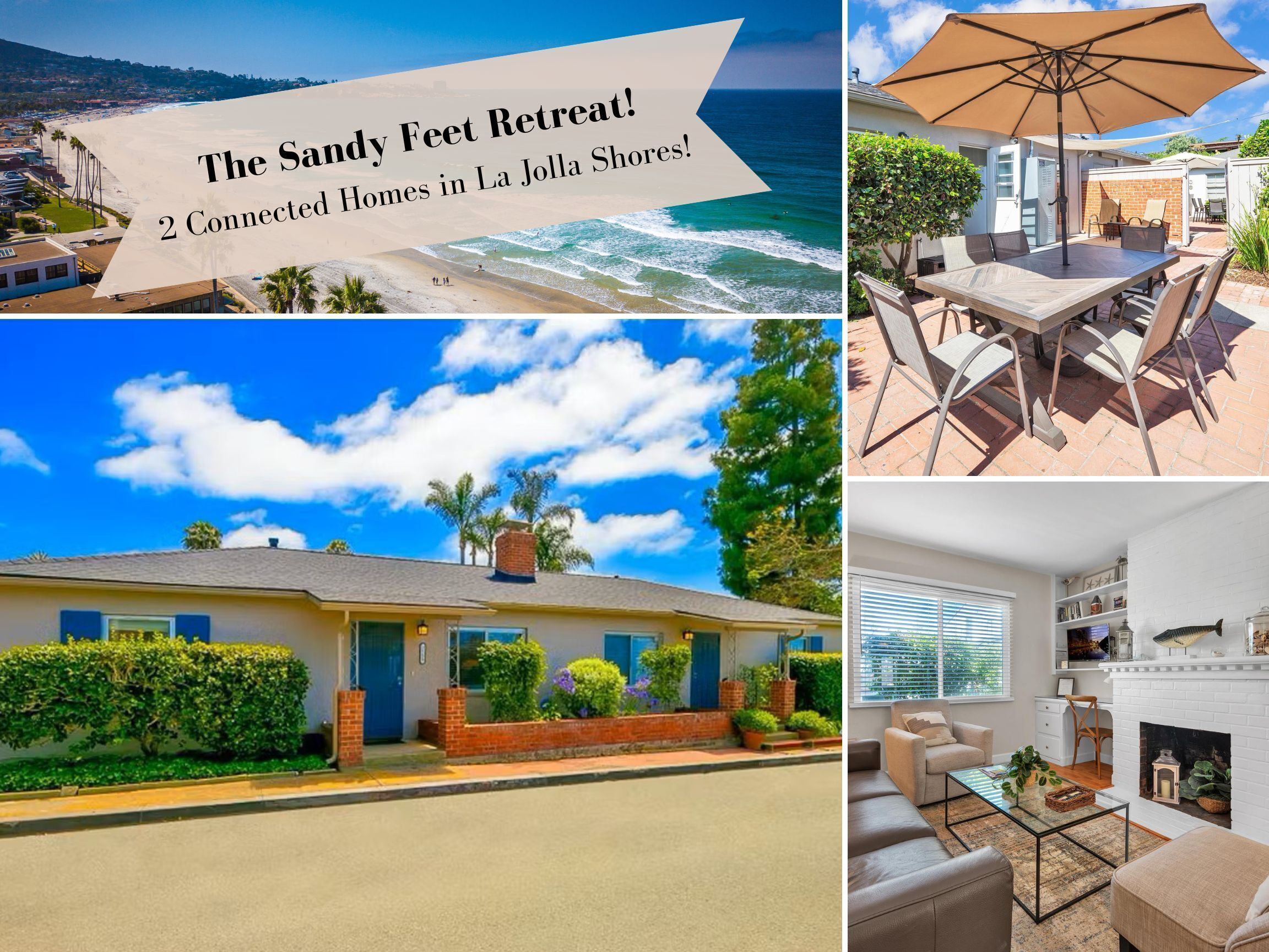 The Sandy Feet Retreat - 2 connected homes! - New Listing!