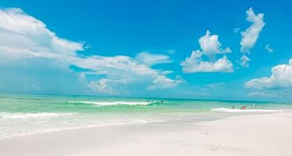 Destin beach condo with private beach access and free par 3 golf course on site.