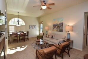 TV, fireplace, DVD player